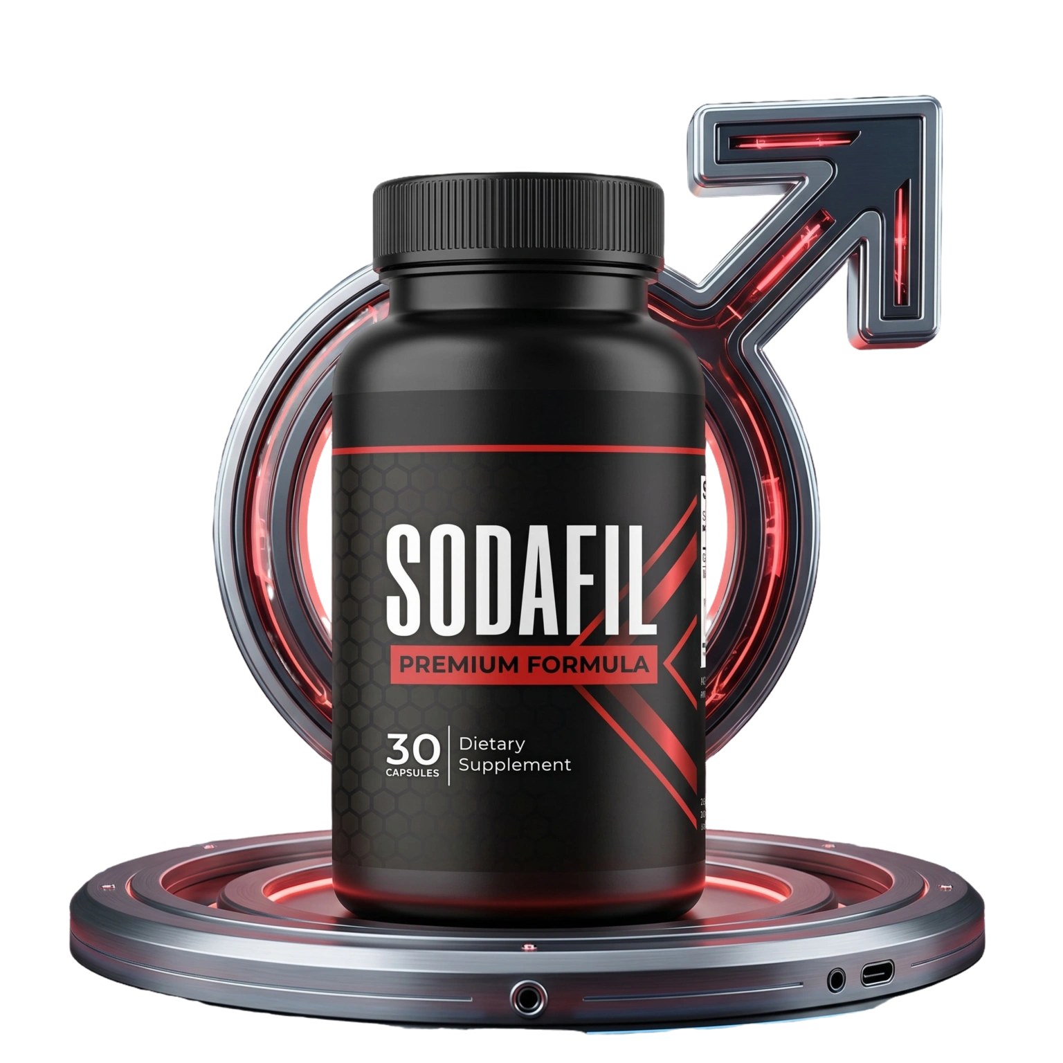 SodaFil Men's Performance Support Supplement Bottle